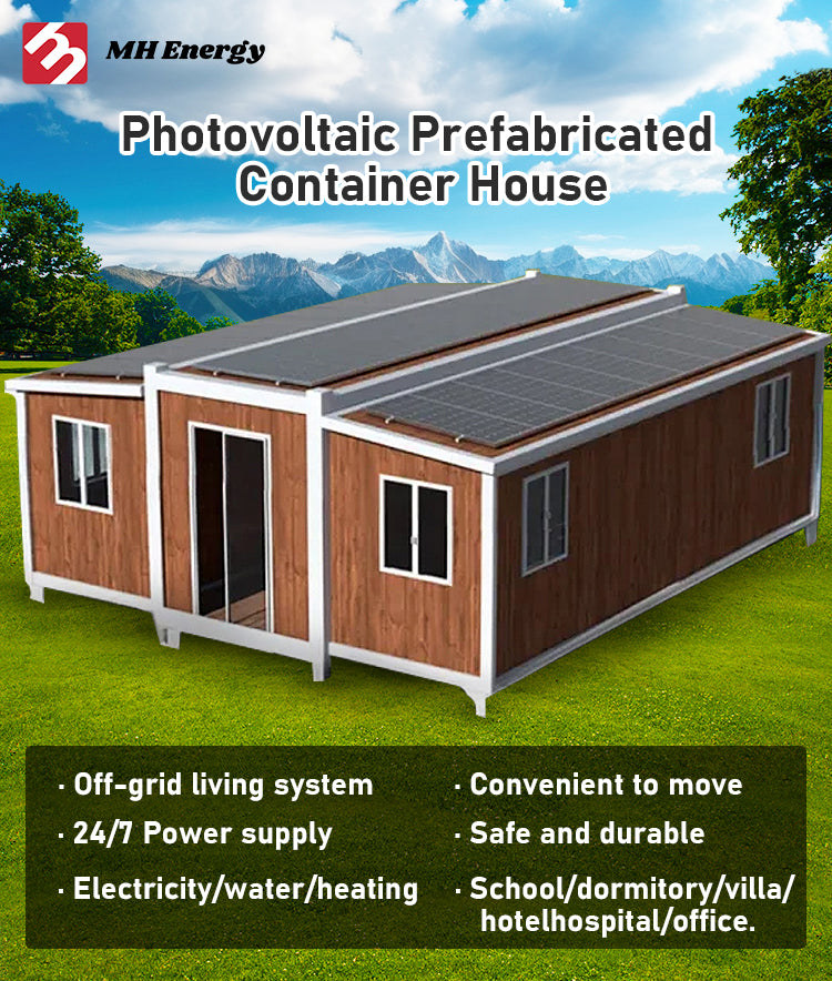 Folding House Solar Tiny Houses Ready to Living 2 Bedroom Mobile Portable Home Prefab Expandable Container House