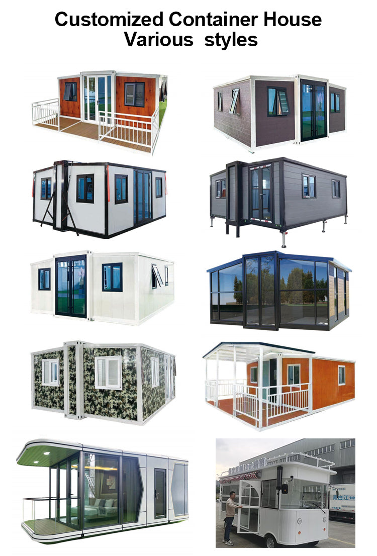 Folding House Solar Tiny Houses Ready to Living 2 Bedroom Mobile Portable Home Prefab Expandable Container House