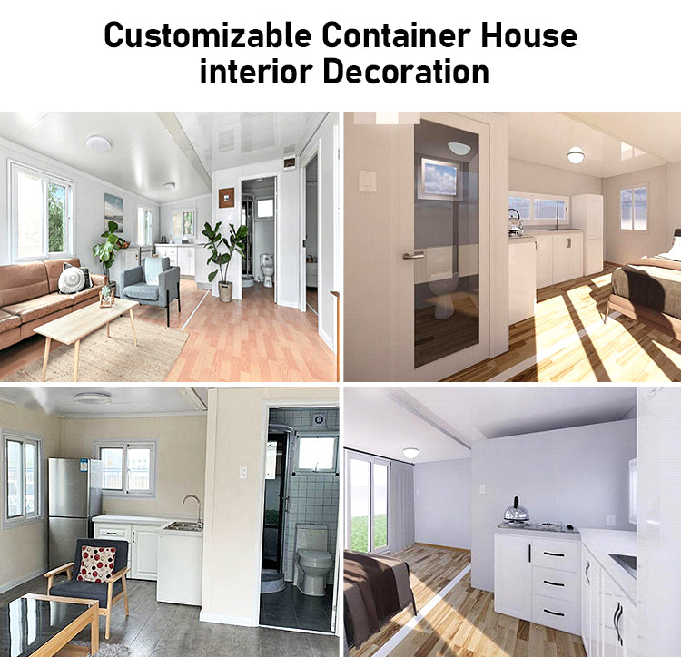 Folding House Solar Tiny Houses Ready to Living 2 Bedroom Mobile Portable Home Prefab Expandable Container House