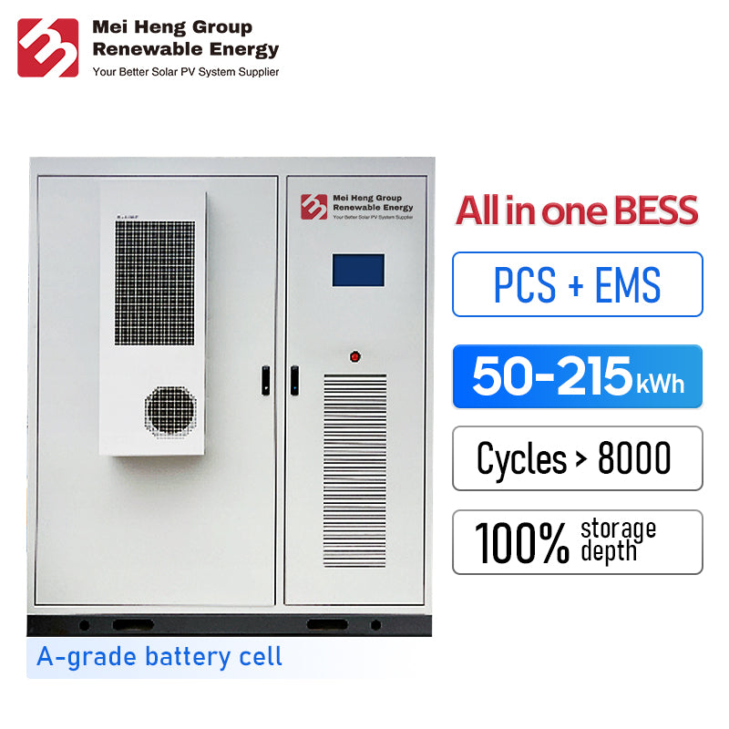 Industrial On/off Grid 215kw 200kw All in One Solar Power System Container ess Solar Energy Storage System for Commercial Use