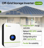 Growatt Wifi GPRS solar inverter Off Grid 3kw SPF3000 3000W 5000W hybrid off grid solar inverter for Solar Energy System