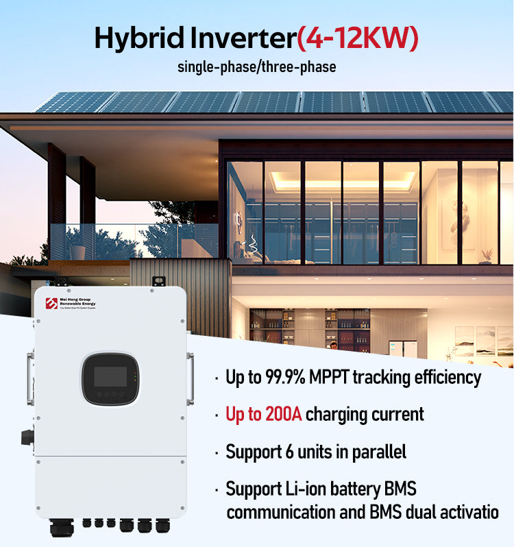 Single/split Phase Mppt Hybrid Solar Power Inverter Low Frequency 24v 48v 4.2kw 5kw 6.2kw 10 Kw Hybrid Solar Inverter