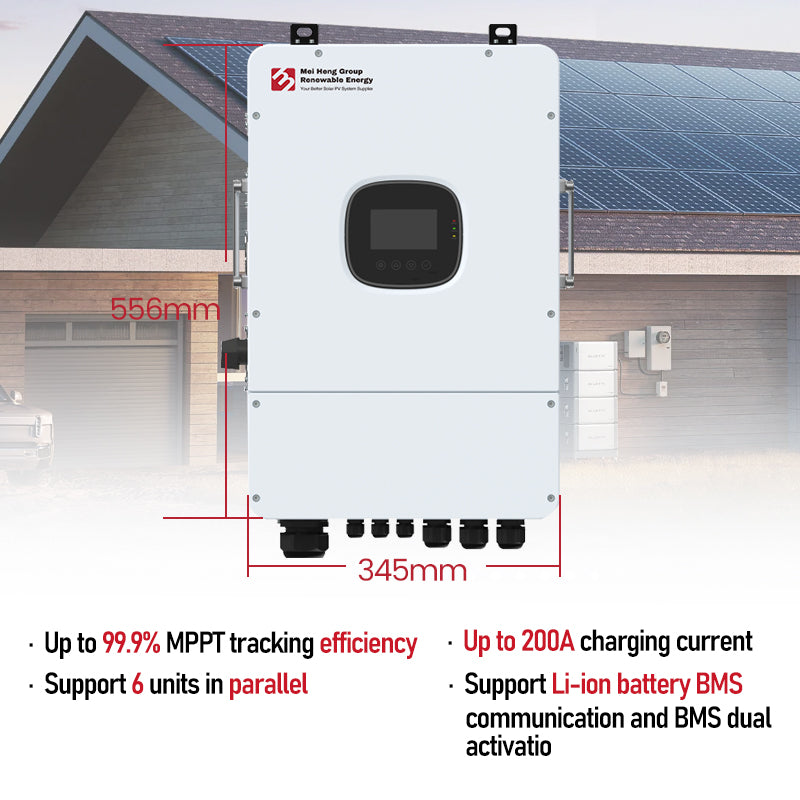 Single/split Phase Mppt Hybrid Solar Power Inverter Low Frequency 24v 48v 4.2kw 5kw 6.2kw 10 Kw Hybrid Solar Inverter