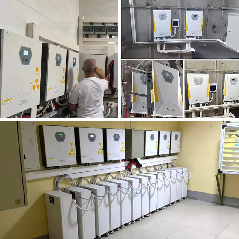 120/240 Volts Off on Grid Single/3/split Phase 48v 24v Dc to Ac 120v 15kw 11kw 10kw 7kw 8kw 5 Kva 4kw 3kw Hybrid Solar Inverter