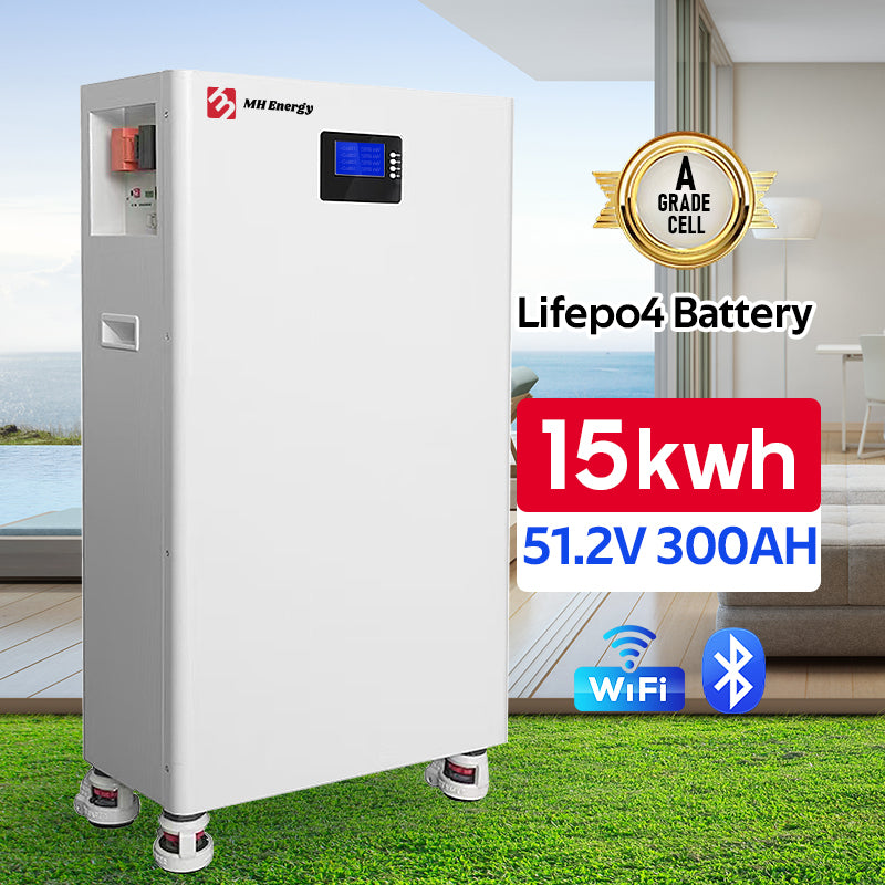 OEM Smart BMS Home Solar Energy Storage System 48v 15kwh Lithium Ion Battery Pack 51.2v 300ah Solar Lifepo4 Battery