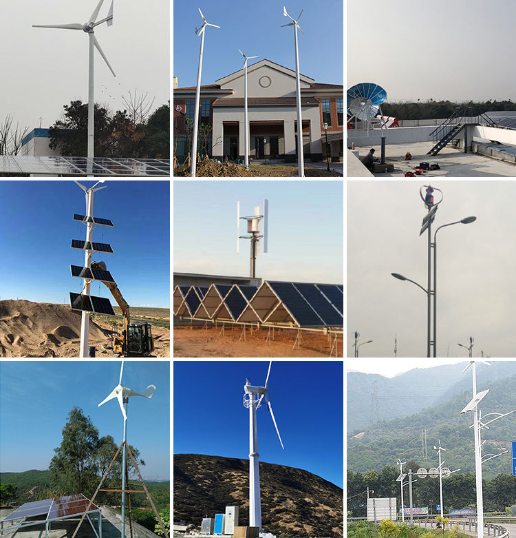 Horizontal Axis Vertical Axis 30kw 10kw 5kw 2kw 3kw 48v Small Household Solar Hybrid Wind Power Generation System With Battery