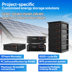 High Voltage 51.2v 48v 30kwh 20kwh 10kwh 100ah 200ah Rack Mounted Lifepo4 Battery Pack for Solar Energy Storage