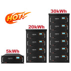 High Voltage 51.2v 48v 30kwh 20kwh 10kwh 100ah 200ah Rack Mounted Lifepo4 Battery Pack for Solar Energy Storage