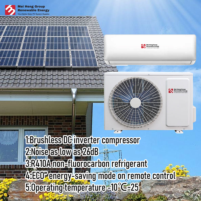 Solar air Conditioner Kit off Grid Hybrid Solar Panel Ac Dc 36000 Btu 24000 Btu 12000 Btu Solar air Conditioner with Battery