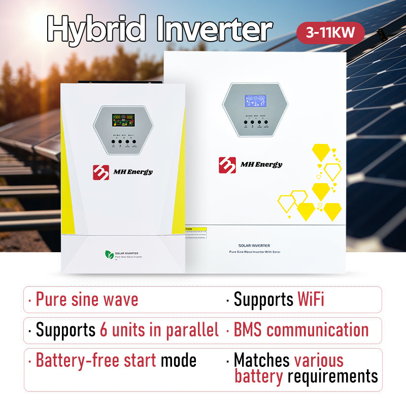 120/240 Volts Off on Grid Single/3/split Phase 48v 24v Dc to Ac 120v 15kw 11kw 10kw 7kw 8kw 5 Kva 4kw 3kw Hybrid Solar Inverter