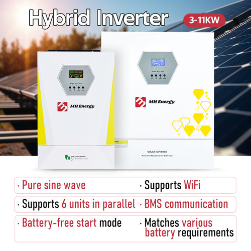 120/240 Volts Off on Grid Single/3/split Phase 48v 24v Dc to Ac 120v 15kw 11kw 10kw 7kw 8kw 5 Kva 4kw 3kw Hybrid Solar Inverter