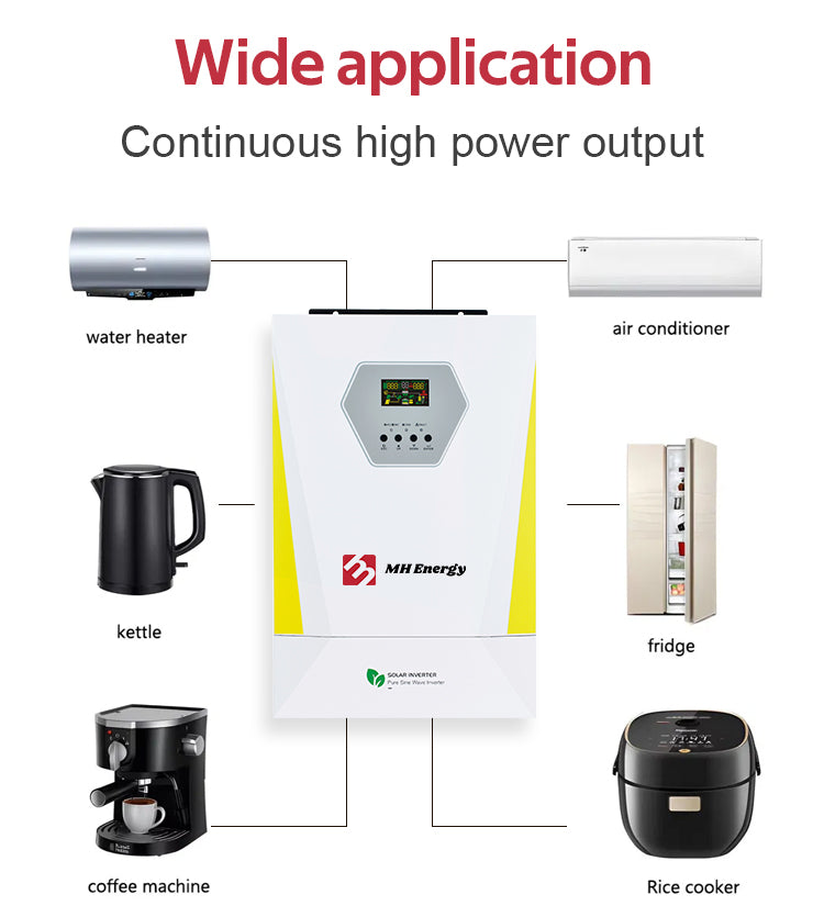 120/240 Volts Off on Grid Single/3/split Phase 48v 24v Dc to Ac 120v 15kw 11kw 10kw 7kw 8kw 5 Kva 4kw 3kw Hybrid Solar Inverter