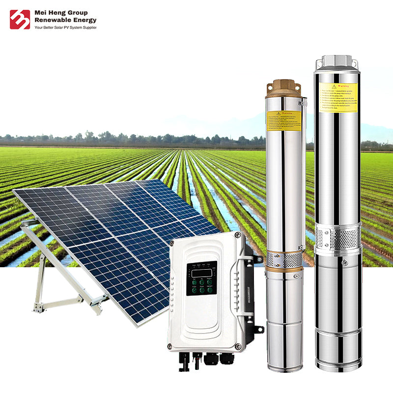 Solar Panel Full Kit 3inch 5hp 3hp Surface Irrigation 48v Borehole Deep Well Hybrid Solar Water Pump Ac Dc for Agriculture