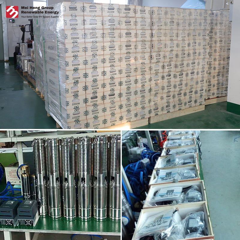 Solar Panel Full Kit 3inch 5hp 3hp Surface Irrigation 48v Borehole Deep Well Hybrid Solar Water Pump Ac Dc for Agriculture