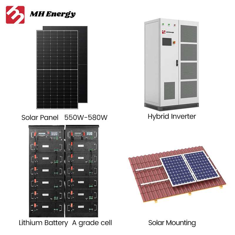 Wholesale Solar Energy System 300kw 100kva 150kw 70kw 50kva 30kw All in One On/off Hybrid Grid Solar Power Systems Full Set