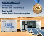 20-40 Ft Container Off-Grid/Hybrid Solar PV Container Power Station 40KW 80KW 100KW 215KW Folding Mobile Solar Panel System