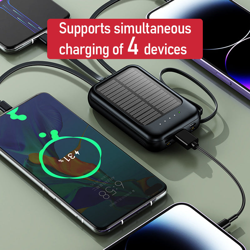 Wholesale Wireless 5v Mobile Phone Usb Portable Led Light Power Banks 10000mah/20000mah Solar Panel Charger for Cell Phone