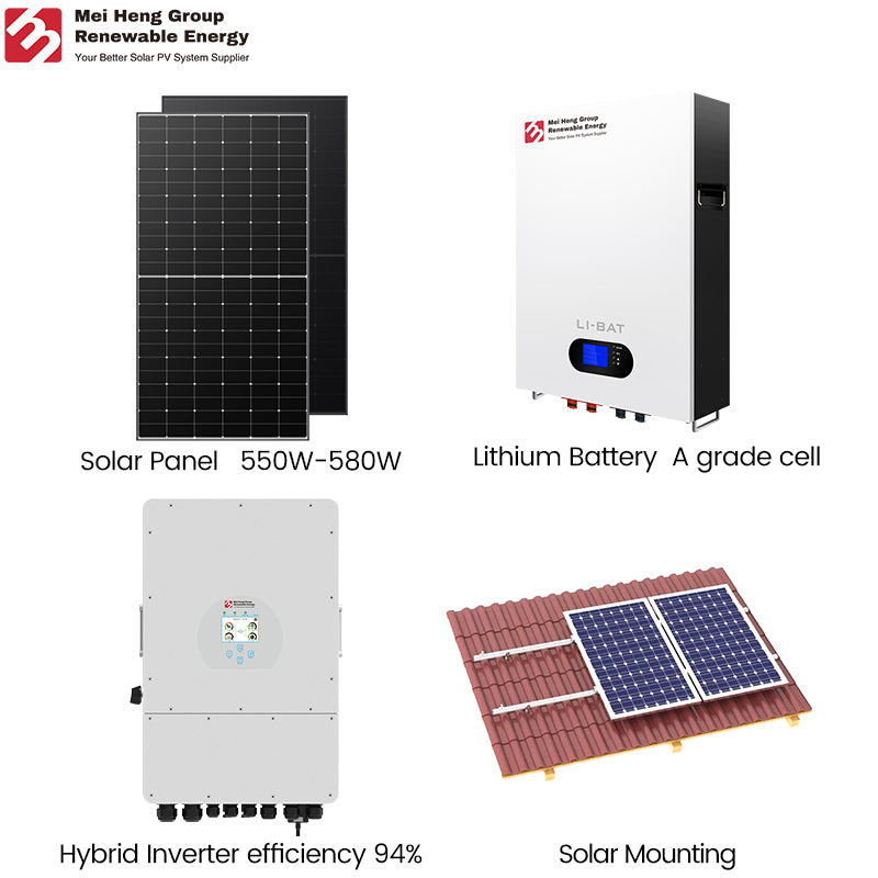 5kw to 20kw Off Grid Hybrid Solar Power Energy System Complete Solar Kit Solar Panels With Battery and Inverter for Home