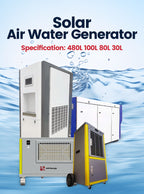 20L 30L 80l 120l 480L Portable Solar Power Atmospheric Water Generator System for Agriculture